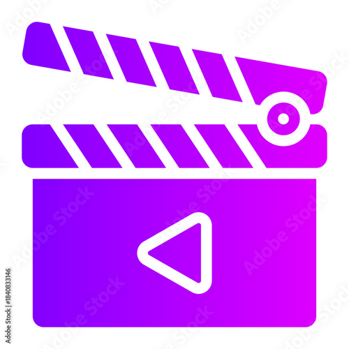 clapperboard gradient icon