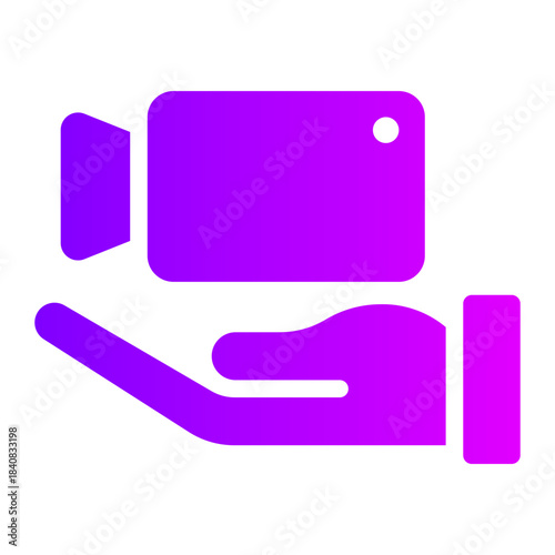video recoder gradient icon
