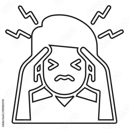Stress headache icon
