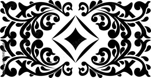 traditional pattern of sumatera. floral pattern with dark color