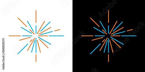 colorful fireworks spark trails