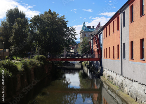Bialka River in Bielsko-Biala town in Poland