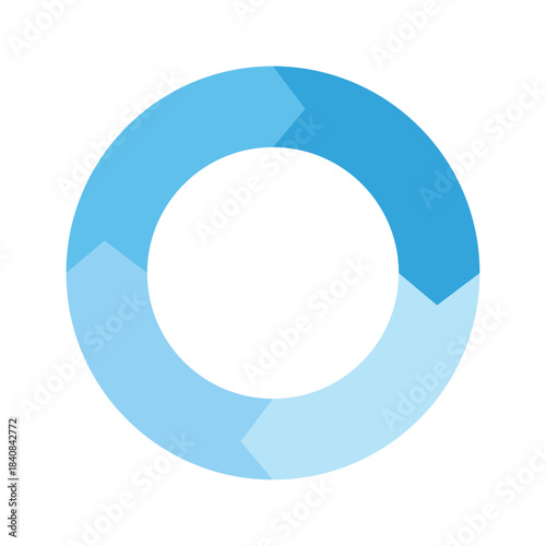 シンプルなサイクルの図。ビジネスや研究に適したインフォグラフィックスのアイコン