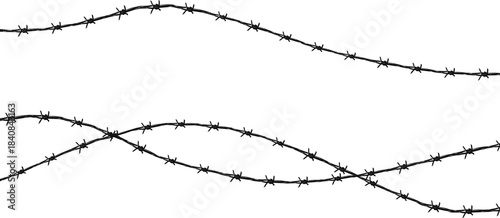 Foto Barbed wire silhouette