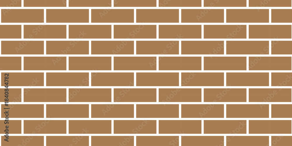Obraz premium simple brown brick wall pattern for banner poster background.