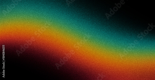 Vibrant Teal Orange Grainy Gradient Abstract Background