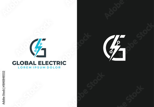 Letter G electric logo design for your branding and identity