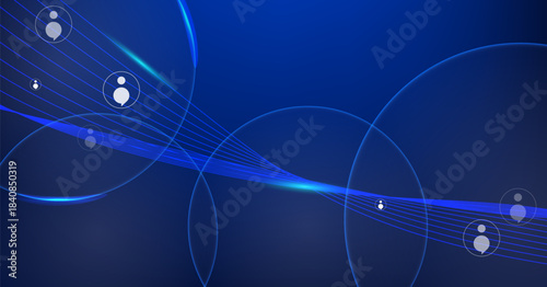 Digital Communication Network  Abstract Blue Technology Background