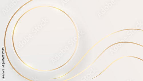 Elegant Gold Lines on a Luxury Pearl Background  Abstract Design