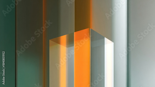 Glass Prism in Warm Orange Glow