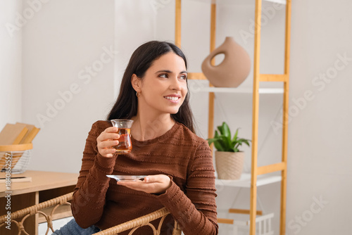 Young woman with Turkish te...