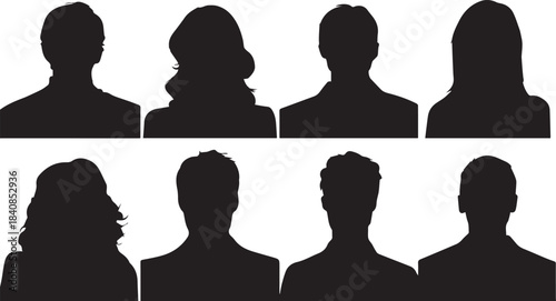 vector silhouettes of people
