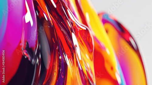 Abstract Colorful Liquid Splash