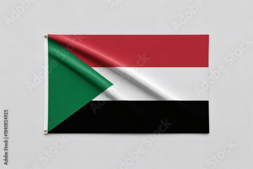 Official flag of Sudan waving gently showing patriotism and national pride for Sudanese independence day celebration Free Download Official flag of Sudan waving gently showing patriotism and national pride for Sudanese independence day celebration - GFXLoad