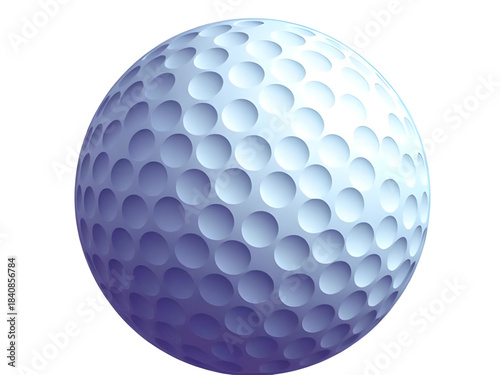 isolated render golf ball, plain white golf sphere, detailed 3d golf model, realistic dimple formation, golf sport equipment, white ball illustration, clean sports sphere, dimple mesh texture, bright 
