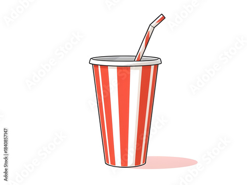 soda cup clipart, cola cup vector, soft drink illustration, takeaway soda icon, beverage cup clipart, fast food drink vector, soda pop cup, fizzy drink graphic, striped soda cup, cold drink paper cup,