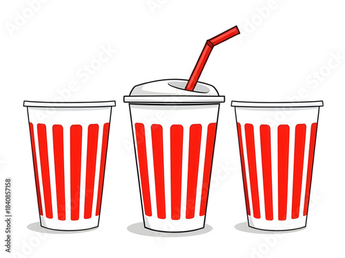 soda cup clipart, cola cup vector, soft drink illustration, takeaway soda icon, beverage cup clipart, fast food drink vector, soda pop cup, fizzy drink graphic, striped soda cup, cold drink paper cup,