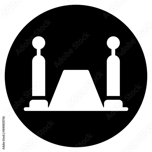 red carpet glyph icon