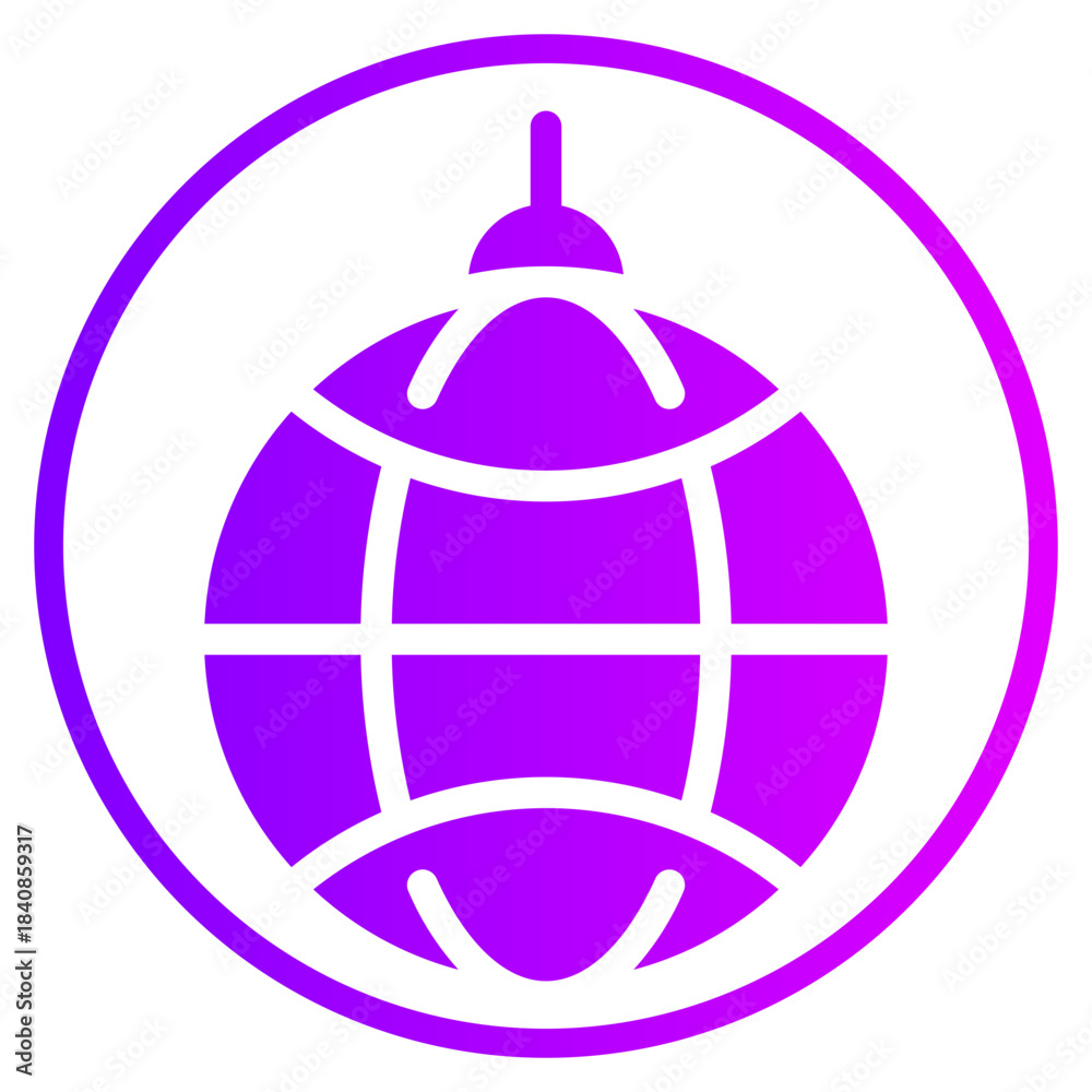 Obraz premium disco ball gradient icon