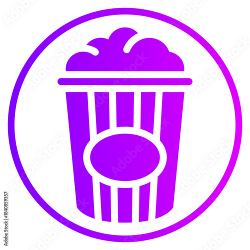 popcorn gradient icon