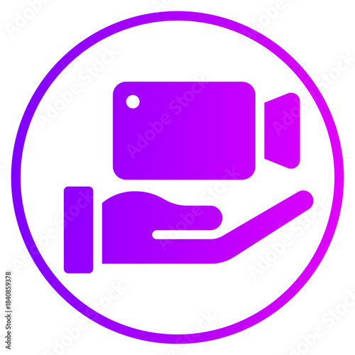 video recoder gradient icon
