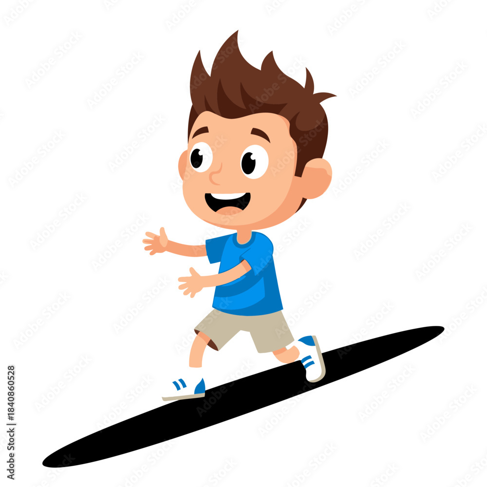 Fototapeta premium boy with skateboard