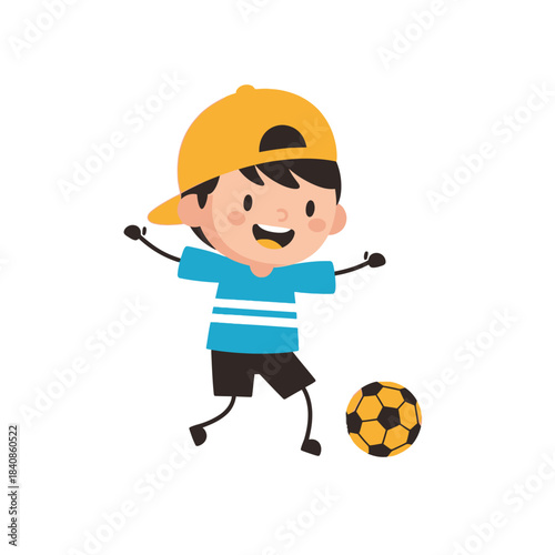 boy playing football