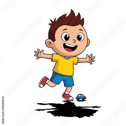 boy playing soccer