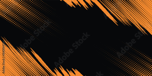 orange black brush Car sticker wrap pattern banner abstract sporty lines black orange color combination grunge brush modern pattern racing motorsport