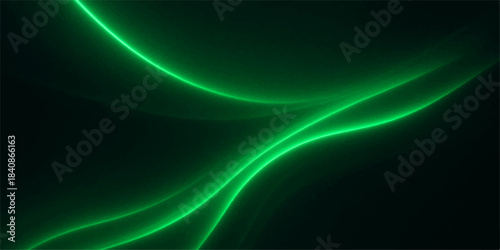 Smooth flowing abstract green and blue wave background art