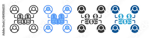 Crowdfunding Icon Set Multiple Style Collection