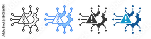 Disruptive Technology Icon Set Multiple Style Collection