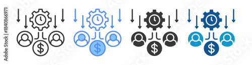 Gig Economy Icon Set Multiple Style Collection