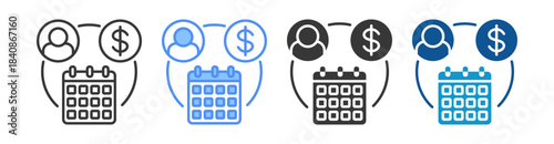 Subscription Model Icon Set Multiple Style Collection