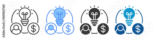Entrepreneurship Icon Set Multiple Style Collection