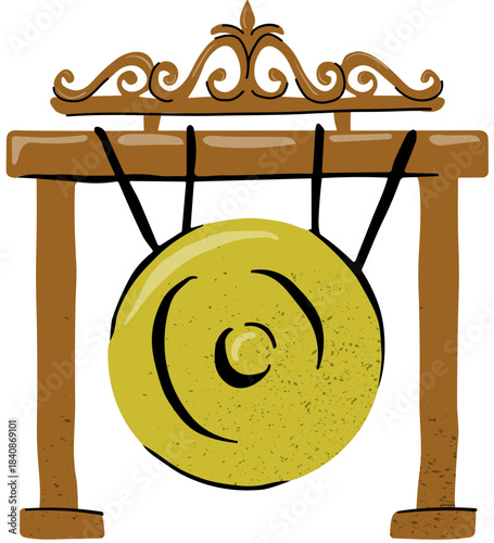 Gong, Gamelan Indonesian Traditional Music Instrument