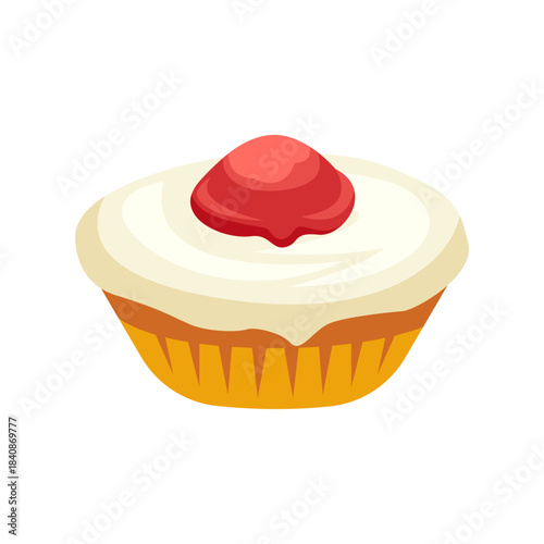 Mini Vanilla Cupcake With Strawberry