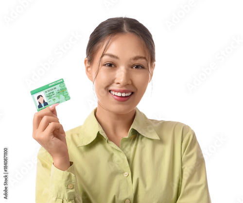 Young Asian woman with driv...