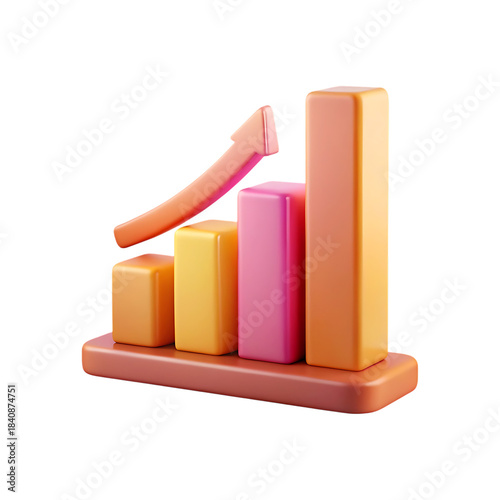 3d bar chart representing upward financial growth and success metrics transparent background Free Download 3d bar chart representing upward financial growth and success metrics transparent background - GFXLoad
