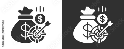 Goal Icon Set Vector Collection Isolated In Black And White