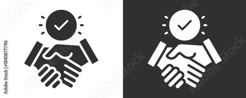 Trust Icon Set Vector Collection Isolated In Black And White