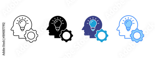 Skills icon set multiple style collection