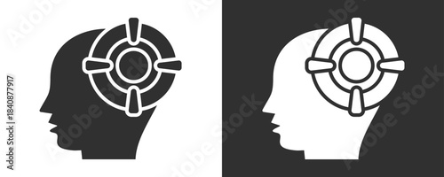 Purpose Icon Set Vector Collection Isolated In Black And White