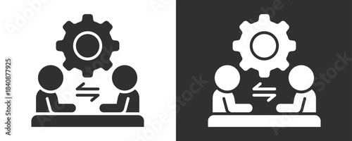 Teamwork Icon Set Vector Collection Isolated In Black And White
