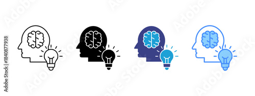 Innovation icon set multiple style collection