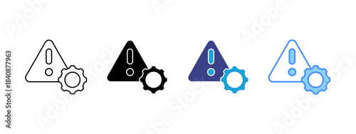 Crisis Management icon set multiple style collection