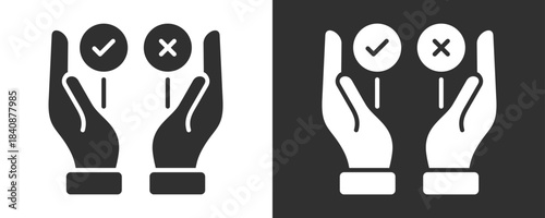 Decision Making Icon Set Vector Collection Isolated In Black And White