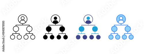 Networking icon set multiple style collection