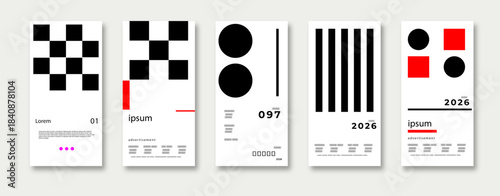 A collection of minimalist posters with geometric backgrounds and clean typography. versatile are perfect for posters, web design, branding, labels, minimalist art with excellent text legibility.