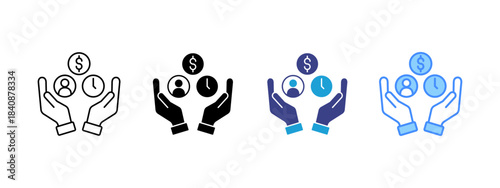 Resource icon set multiple style collection